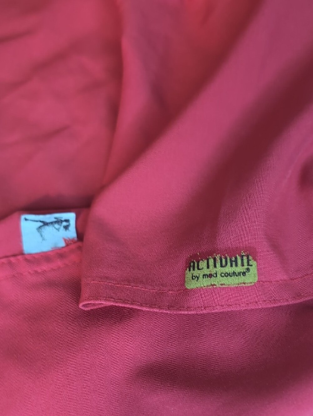 ACTIVATE by med couture scrub hospital top coral stretch fit M - Picture 11 of 12